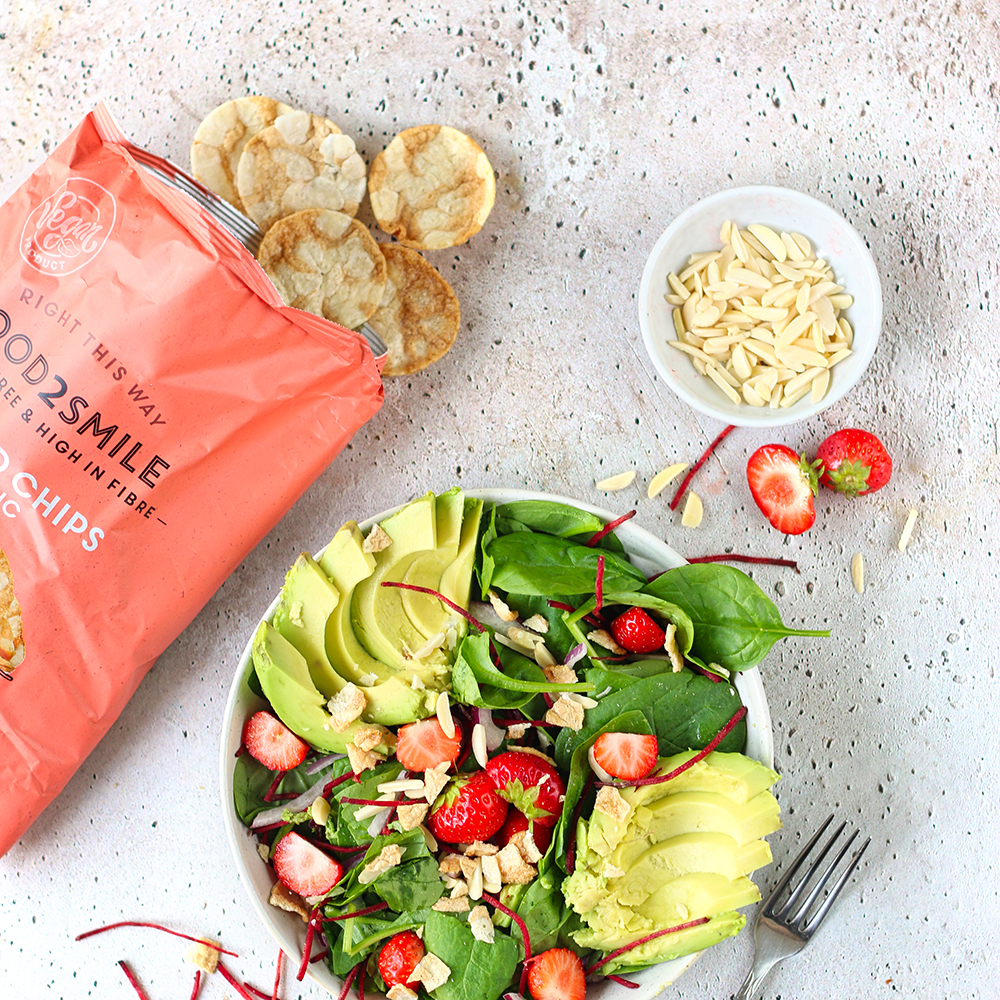 salade met naturel chips